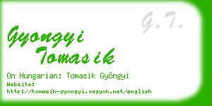 gyongyi tomasik business card